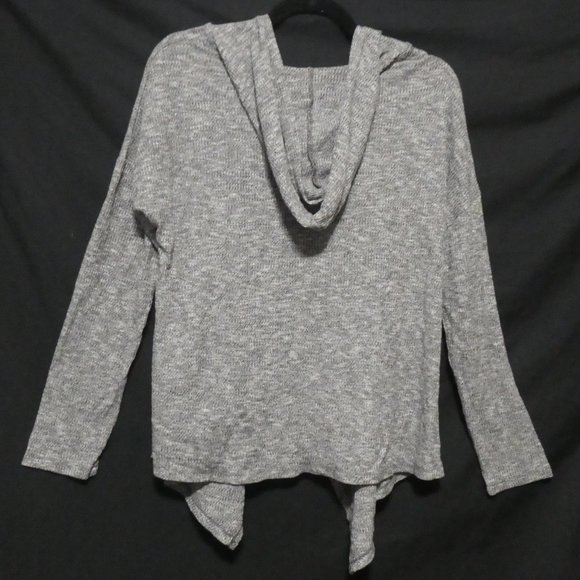 GEORGE | xs | Hooded Charcoal Open Front Long Sleeve Cardigan / Shrug | GUC - Picture 3 of 15